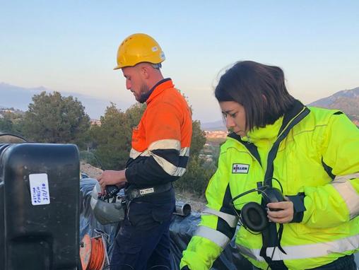 female Keller project manager working on site